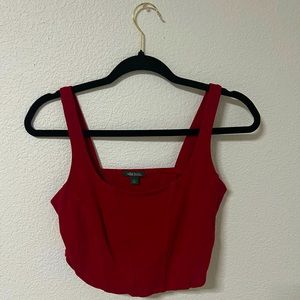 Red cami top